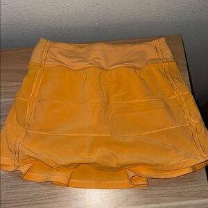 Lululemon Pace Rival Skirt Orange